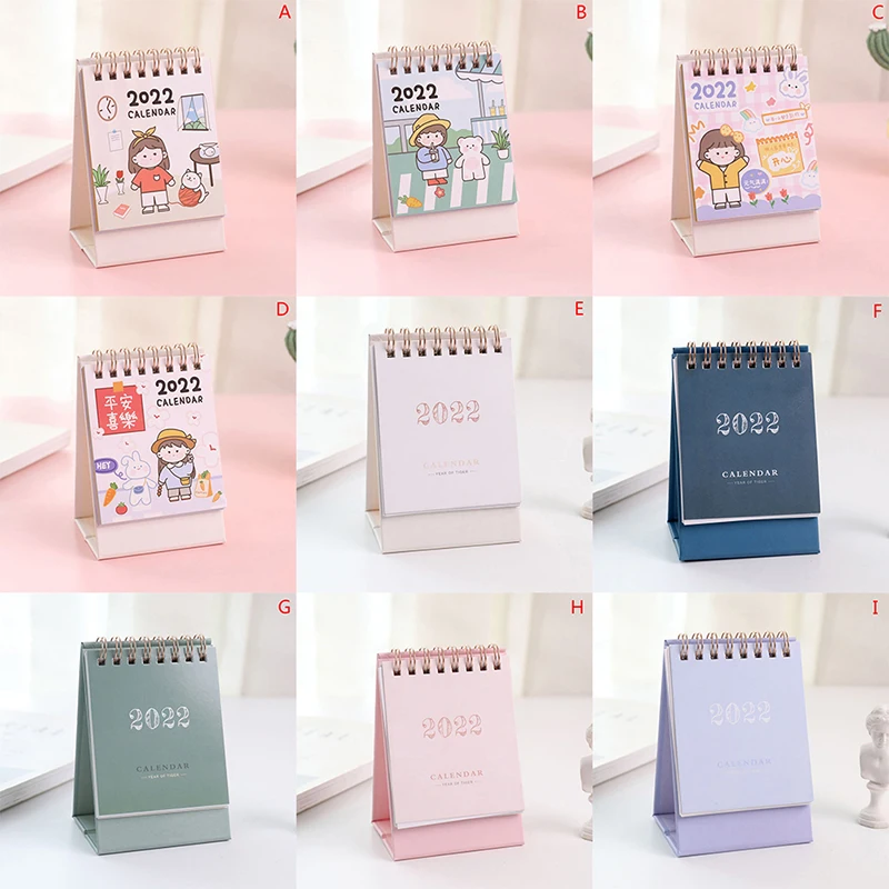 2022 милый мини портативный Настольный календарь школьные и офисные аксессуары