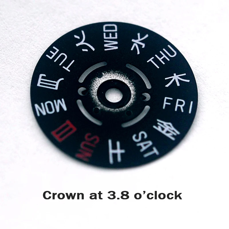 Modify NH35 NH36 Movement Wheel Japan Kanji Dial Crown at 3.8 Seiko Movement Replace Parts Man Watch Repair fit 3.8 nh36 Case enlarge