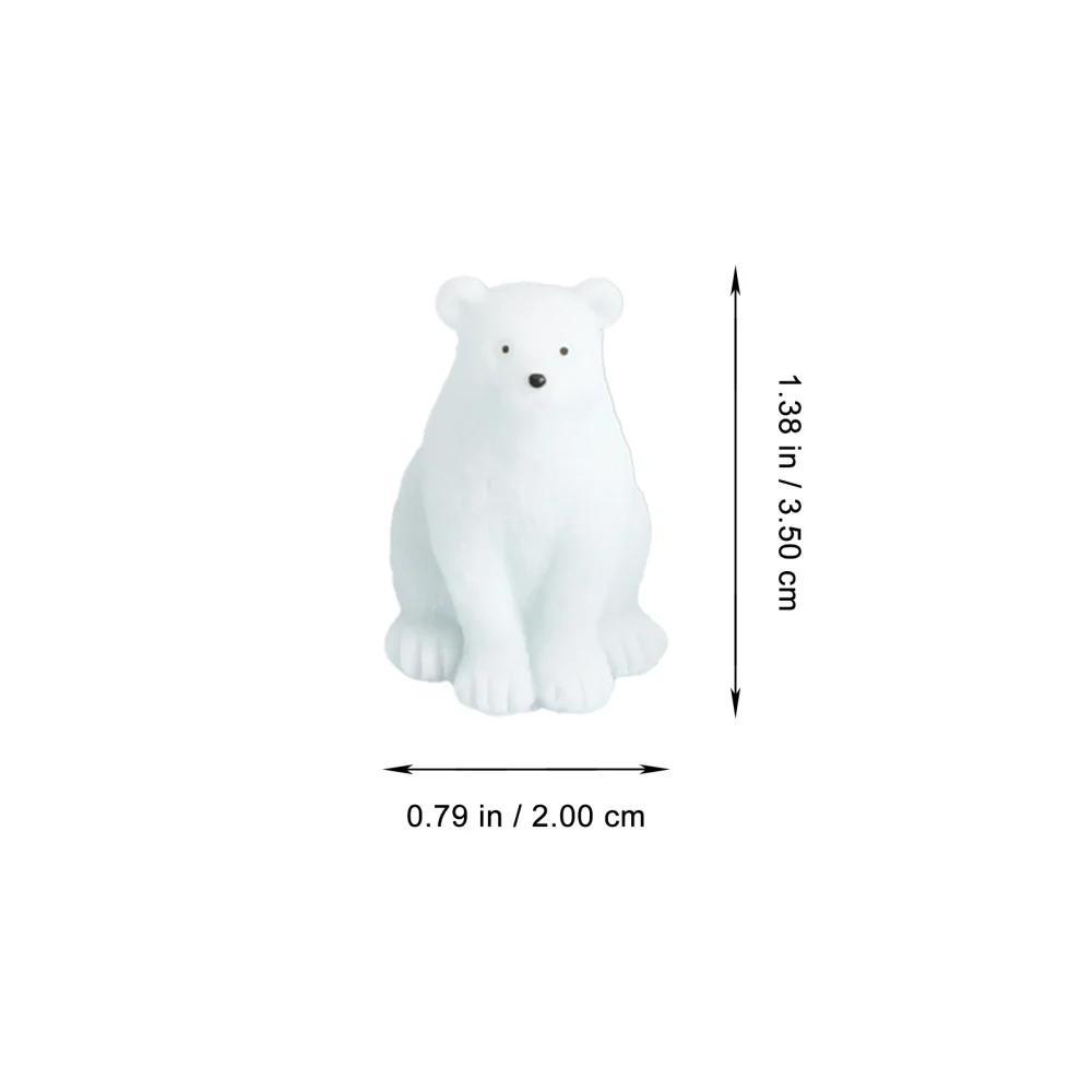 

9pcs Resin Polar Bear Decors Mini Polar Bear Decors Mini Animal Adornments