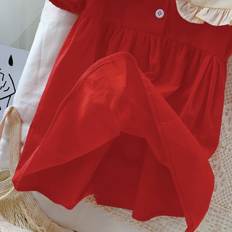 

Bear Leader Girls Casual Dresses New Summer Embriodery Dress Christmas Red Princess Clothes Baby Party Kids Costumes 2-6 Years