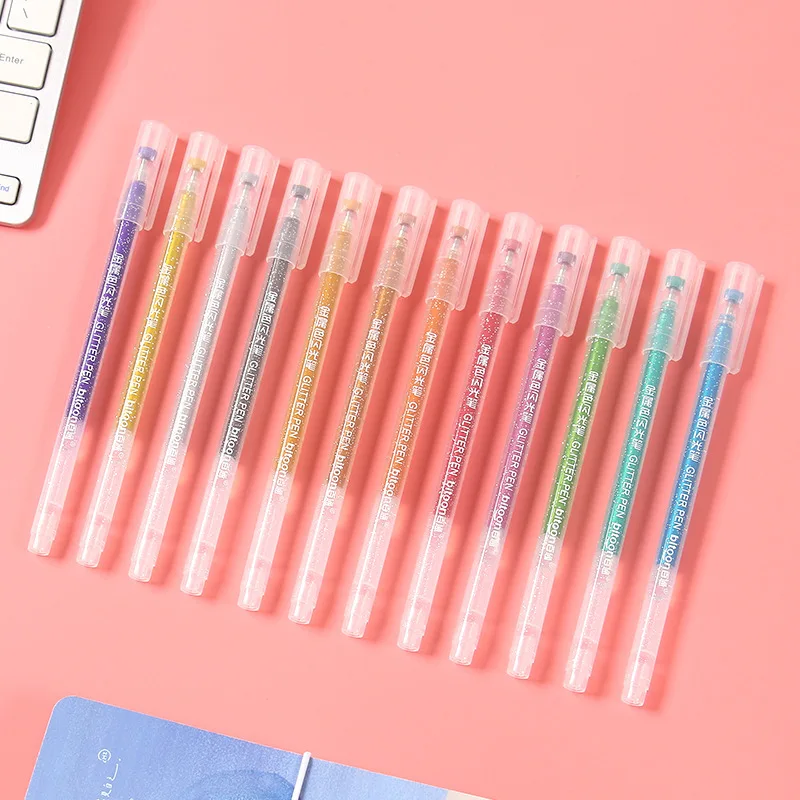 Набор маркеров для рисования маркером с блестками 12 видов цветов шт./набор |