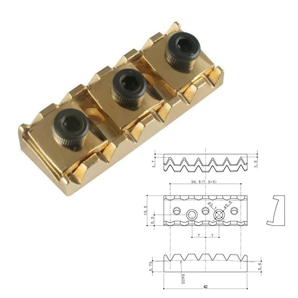 elektrische gitarre 42mm metall gitarre tremolo brücke locking string mutter für floyd rose e gitarre gitarren teile zubehör free globa