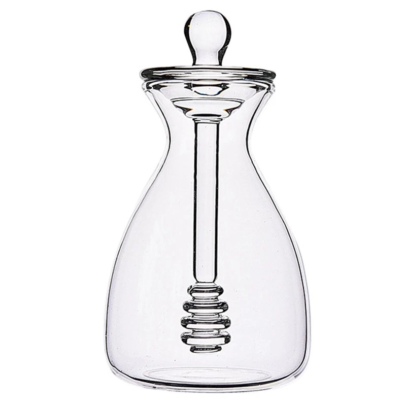 

Handmade Honey Jar with Dipping Sauce, Glass Honey Dipping Sauce and Honey Jar