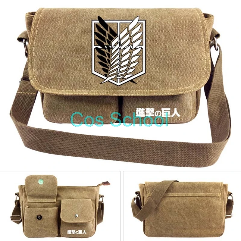 Холщовые сумки Cos для школы атака на Титанов ранец Леви Аккермана рюкзаки