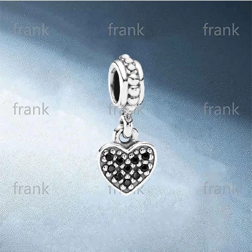 

791023NCK-Black-Pave-Hanging-Heart-Dangle-Charm