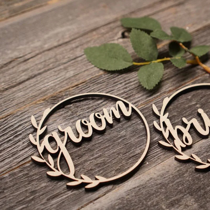 Свадебные знаки Эскорт карты место деревянные таблички с именем жениха и невесты