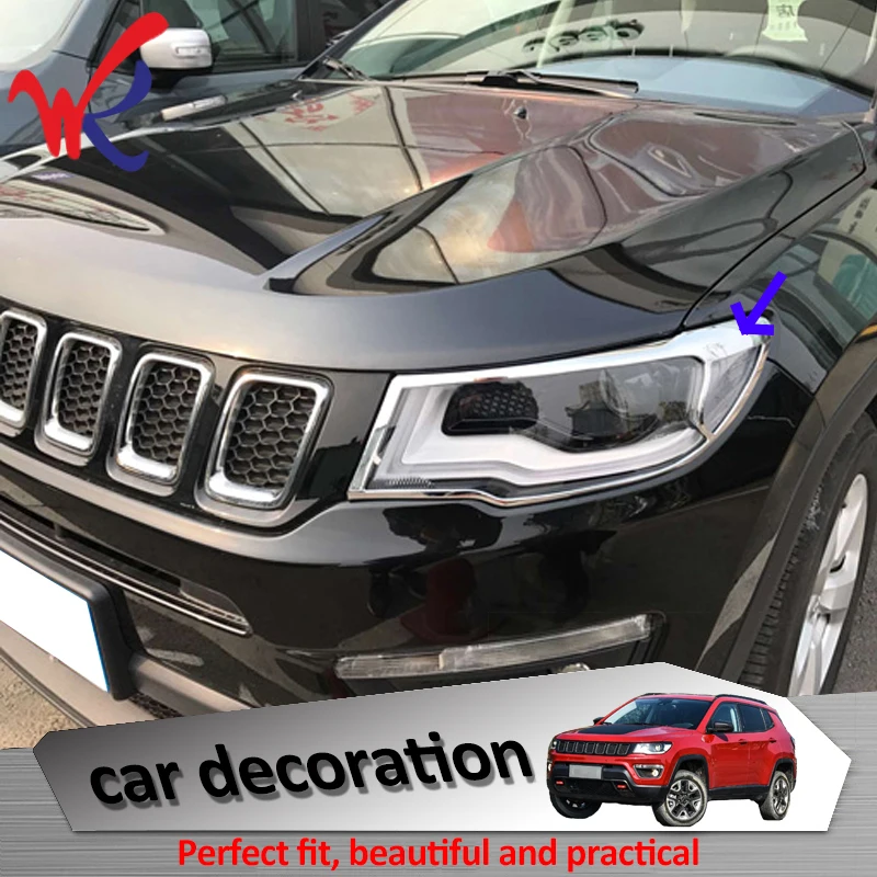 Лояльности для Jeep Compass 2017 2018 АБС хромированная Защитная панель переднего