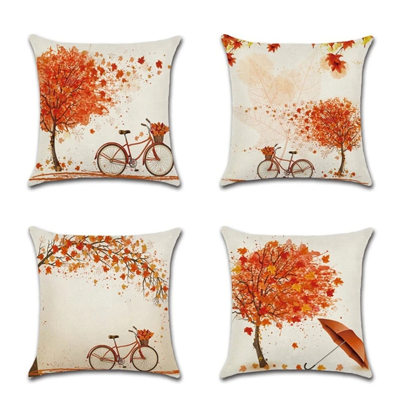 

Рождественские наволочки, набор из 4, хлопковые Льняные Наволочки с принтом, домашний декоративный диван