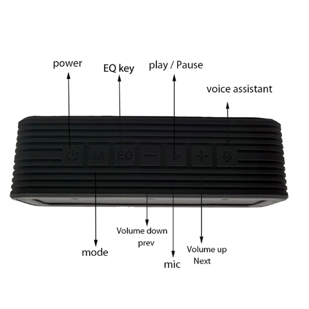 

V8 Pro Portable Bluetooth 5.0 Speaker Mini Wireless Subwoofer HIFI Stereo Sound Waterproof 5200mAh Audio Speakers for Home Party