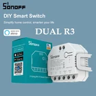 Новое реле Sonoff Dual R3 Dualr3, мини-переключатель, Wifi, двухстороннее Измерение мощности, работает с EWelink Alexa Google Yandex Alice, умный дом
