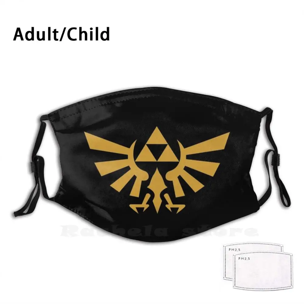 Zelda'S Эмблема для взрослых и детей против пыли фильтр Diy маска игровая Ретро