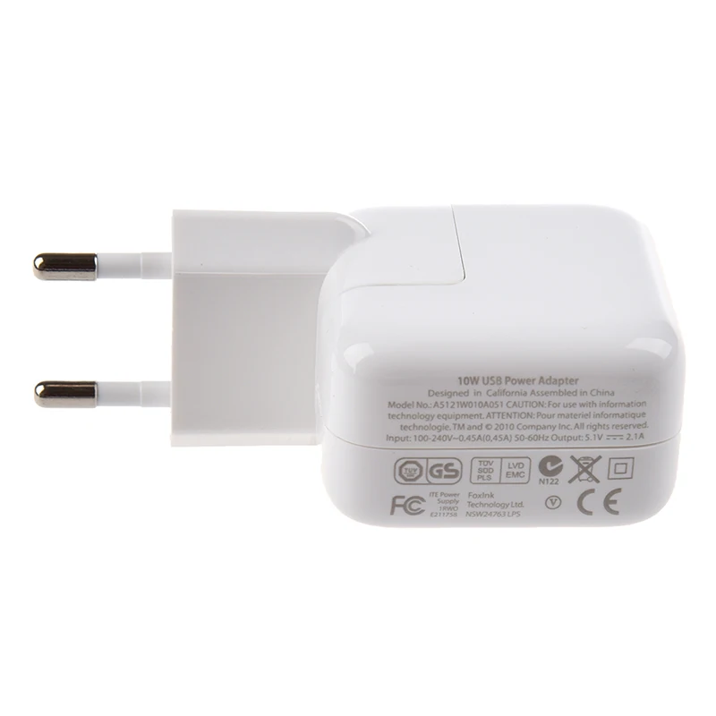 

White Charger Adapters European Standards For Ipad / Iphone / Ipod / Smartphones 2.1A Retail