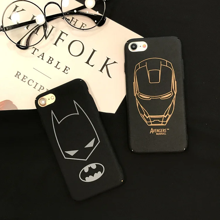 Бэтмен Железный человек Marvel Дэдпул Супермен Жесткий Чехол для iphone 7 8 X 6s 6 S Plus