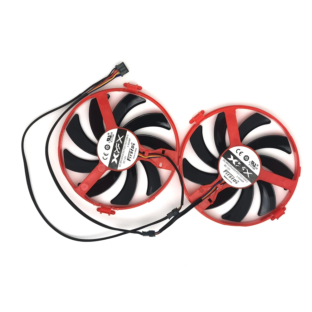 Новая модель охлаждающий вентилятор RX460 для XFX Radeon RX 460 с двойным рассеиванием