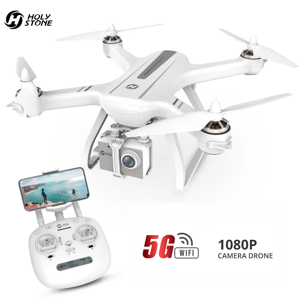 Holy Stone HS700 gps Дрон FPV живое видео 1080P HD 110 ° FOV Wi-Fi 5 ГГц камера Дрон 1 км Профессиональный радиоуправляемый вертолет Квадрокоптер