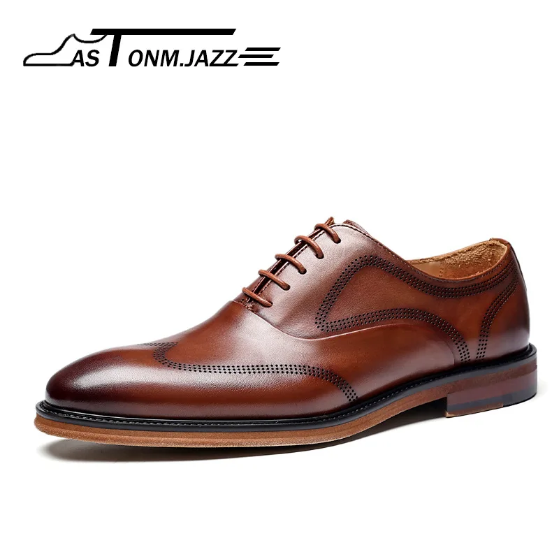 

2021 Summer New Business Men's Casual Leather Shoes Men's Leather Gentleman Broch Men's Leather Shoes Dress Shoes KV094