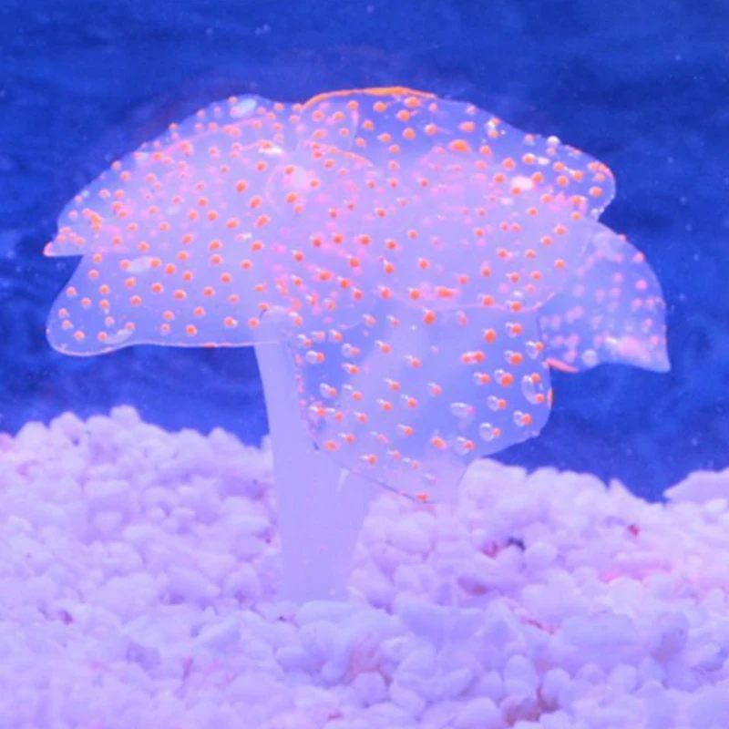 Силиконовый аквариум искусственная светящаяся Коралловое украшение с присоской