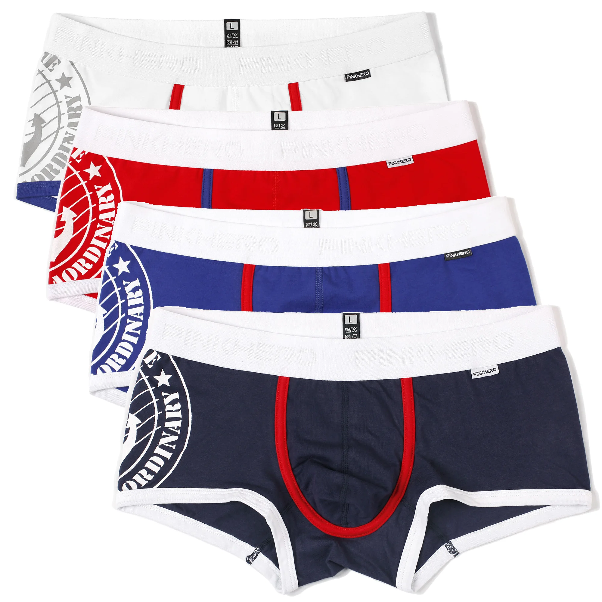 4 шт./лот так круто! Высококачественное хлопковое Мужское нижнее белье PINK HEROES