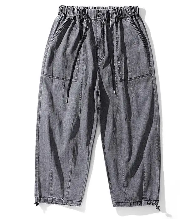 Fashion Men Jeans Loose Carrot Jeans Designer Denim Cargo  Harem Pants Hip Hop Joggers Jeans Men