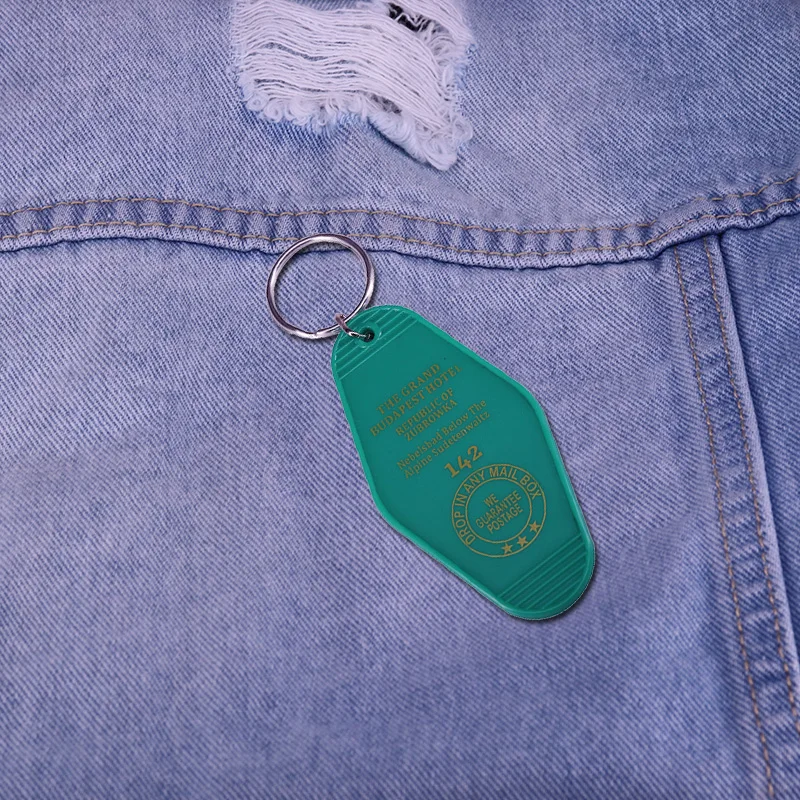 Teal and Gold Lettered Grand Budapest Hotel Inspired Keytag | Украшения и аксессуары