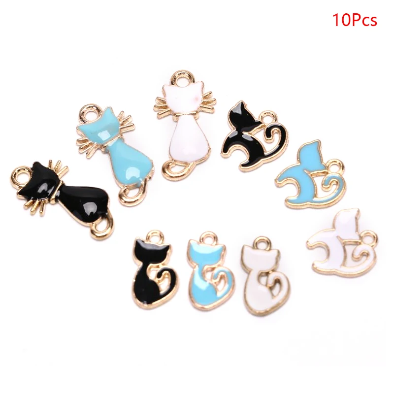 10 шт./компл. DIY аксессуары из цинкового сплава эмаль смешанных цветов подвеска в