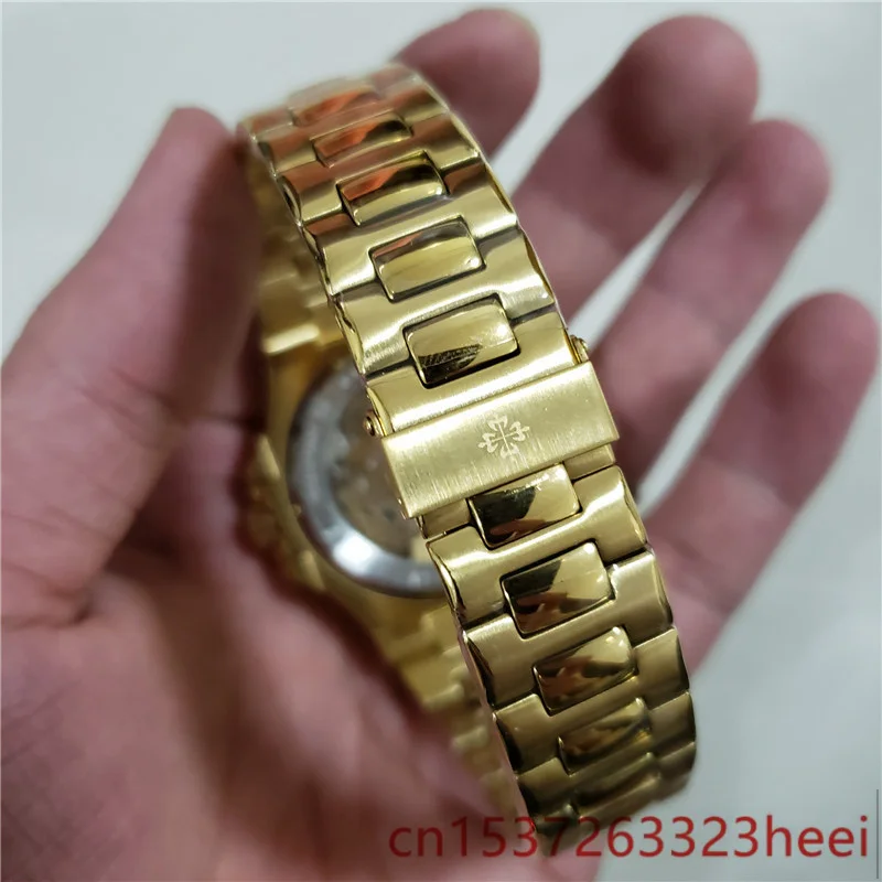 

watch men's skeleton automatic mechanical AAA watch gold skeleton retro men's women watch quartz watch
