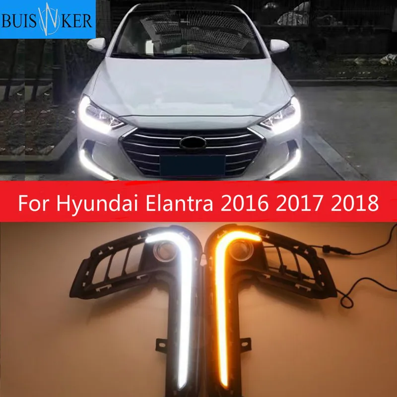 

Для Hyundai Elantra 2016 2017 2018 с отложным воротником желтый сигнал светильник s Авто 12V ABS дневные ходовые огни светильник Дневной светильник s дневные ходовые огни