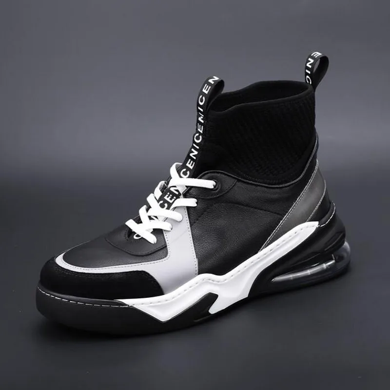 Индивидуальная разноцветная кожаная мужская уличная спортивная обувь со