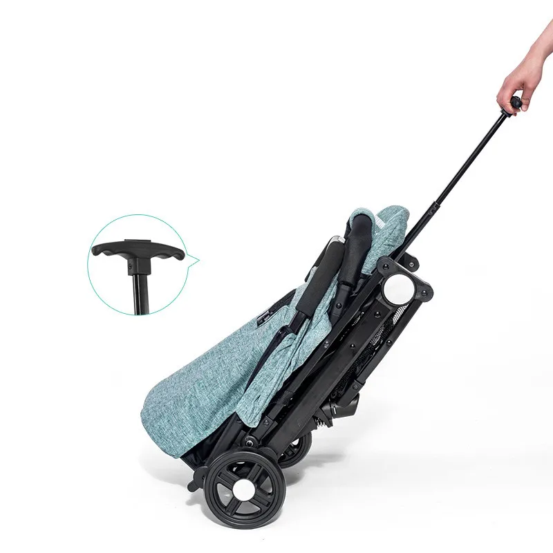 Легкая детская коляска с высоким ландшафтом четырехколесная складная