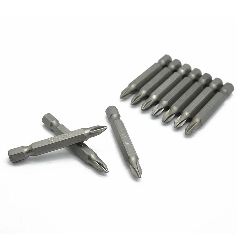 10PCS 50mm 1/4 Inch Shank PH0 PH1 PH2 PH3 PZ0 PZ1 PZ2 PZ3 Screwdriver Bit Set Cross Phillips Pozi Screw Driver Bits Hand Tool |