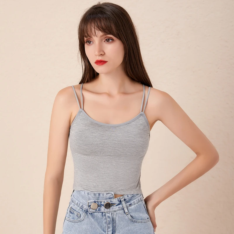 Летняя Новинка 2020 красивый жилет на бретельках с перекрещивающимися полосками