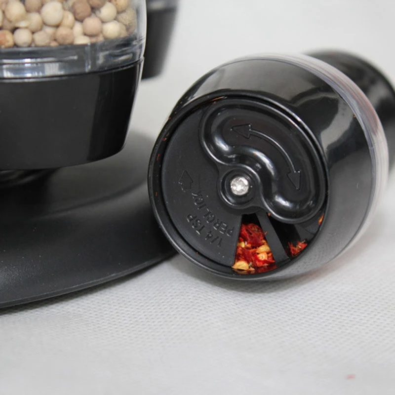 

2021 16Pcs Condiment Set 360 Rotating Spice Jar Rack Kitchen Cruet Condiment Bottle Coffee Sugar Seal Jar Container Castor