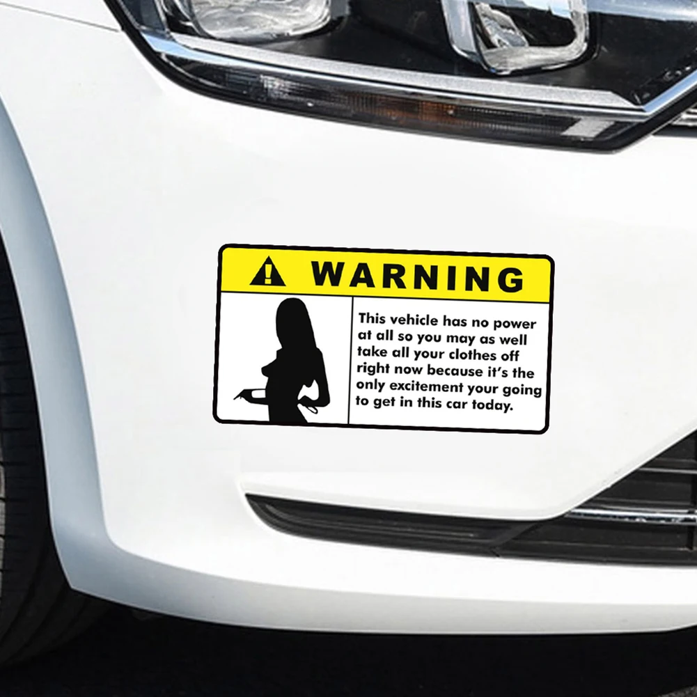

PET Waterproof Car Body Sticker Etiquette Attention Decal Anti-Falling Protection Warning Attention Creative Car Exterior