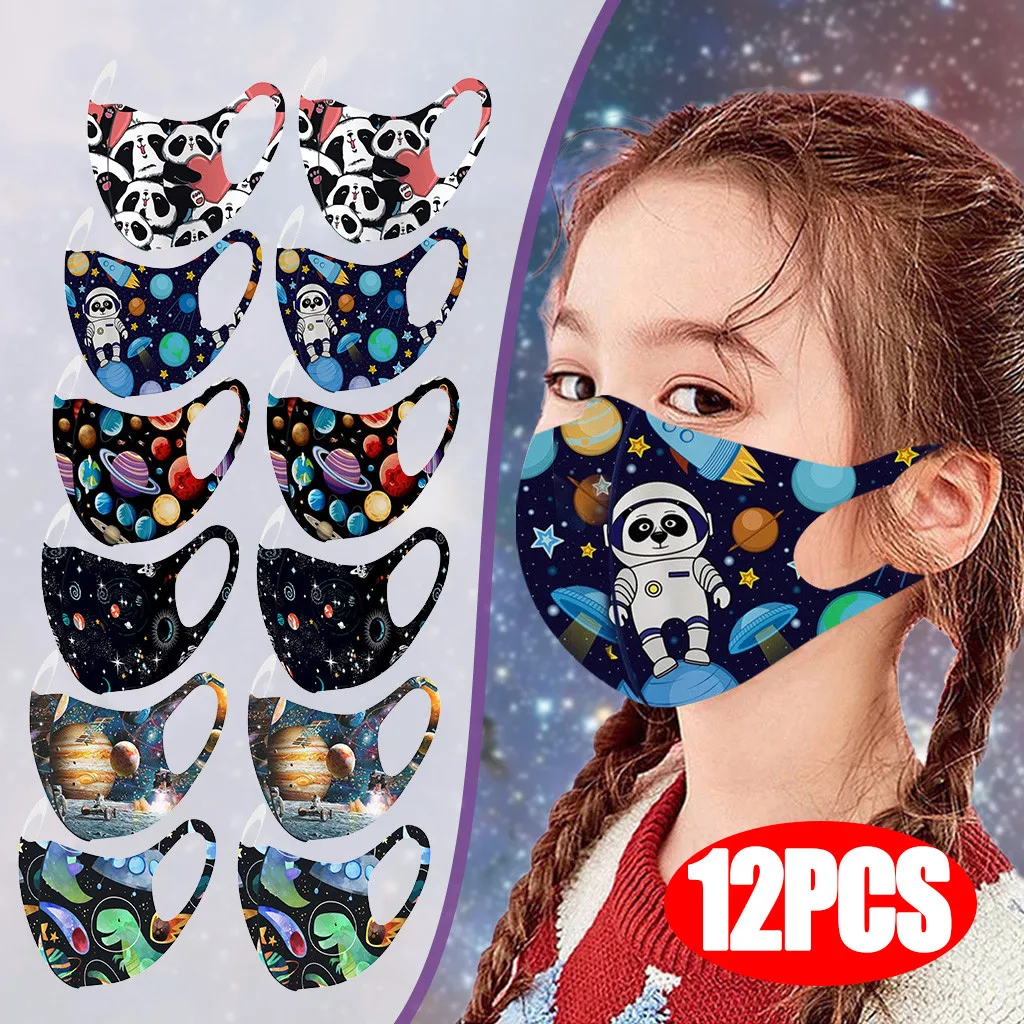 12 шт. маски панды для детей украшение лица модные милые Мультяшные Многоразовые