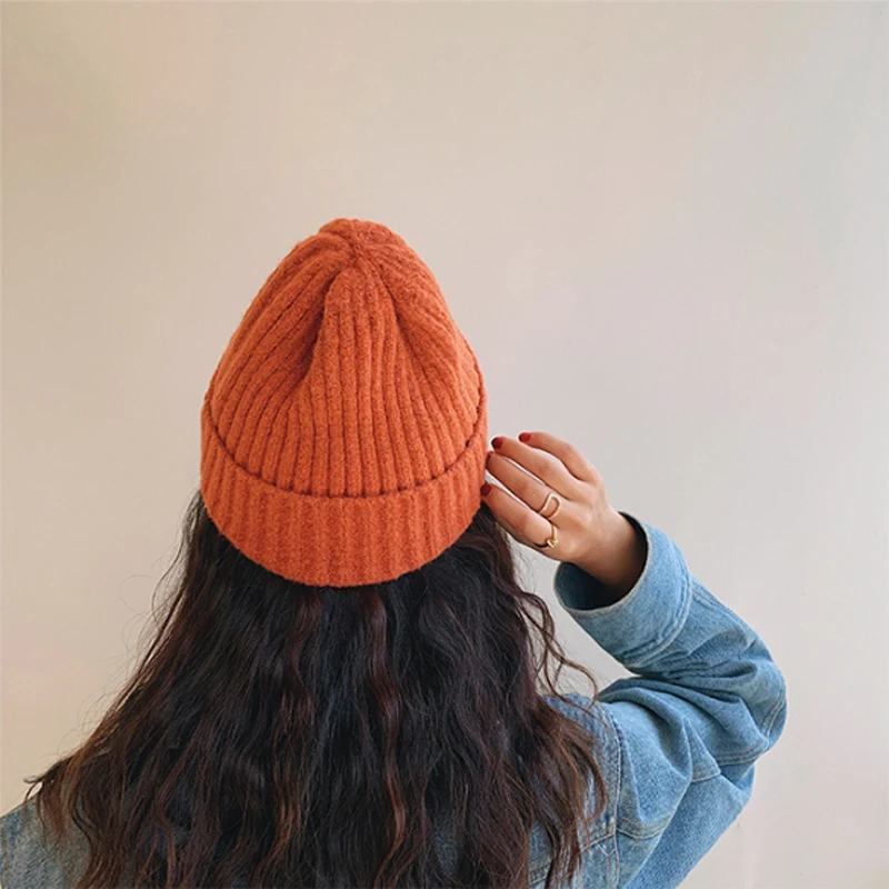 Mantener el sombrero de invierno calido для женщин gorro lana punto gorros gorra gruesa mujer|Женские Skullies и шапочки| |