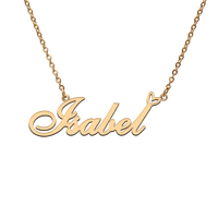 god with love heart personalized character necklace with name isabel for best friend jewelry gift