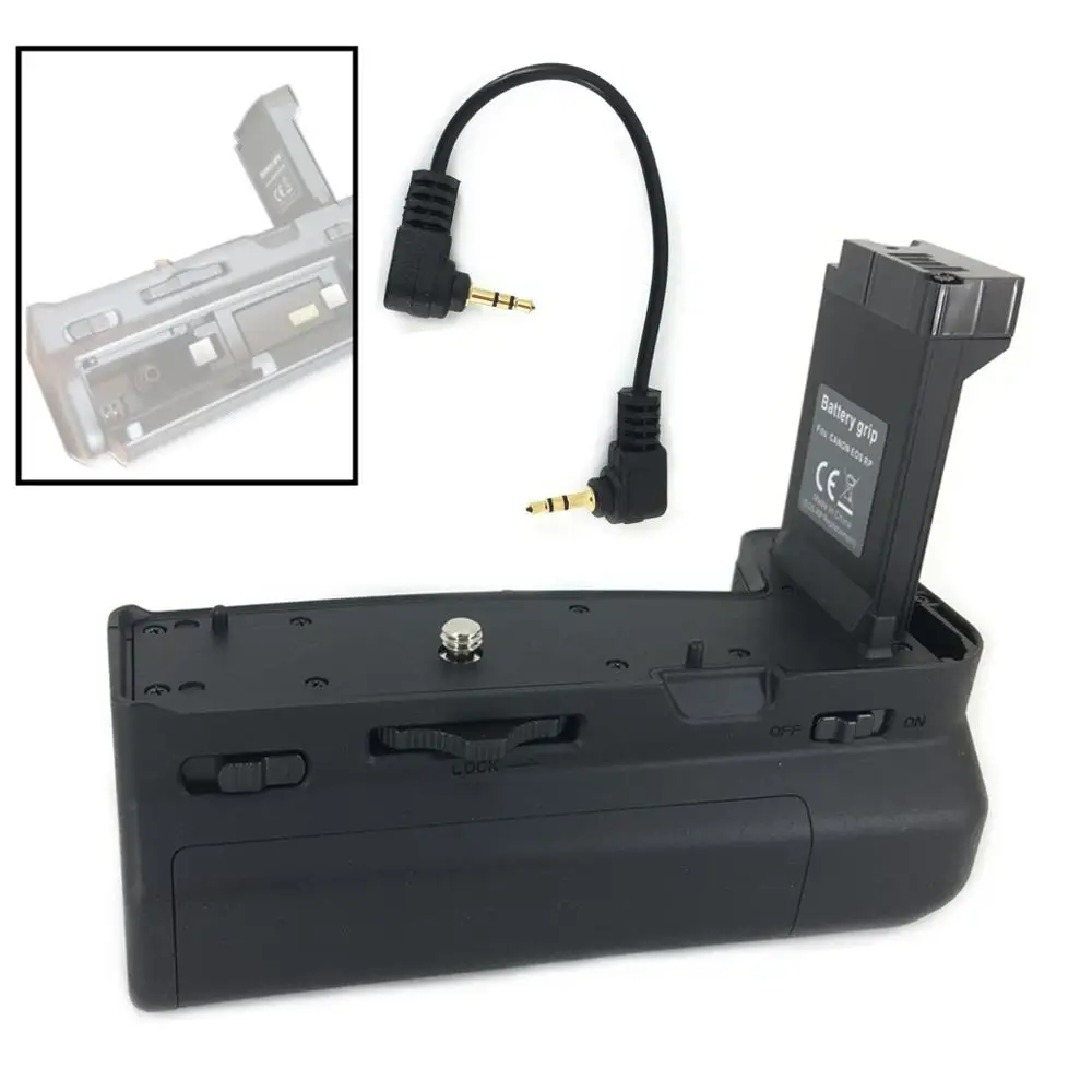 Suporte da Bateria Fonte de Alimentação para Canon Câmera para 2 Bg-eosrp Vertical Aperto Pçs Lp-e17 E17 Substituir Eg-e1 Eos rp