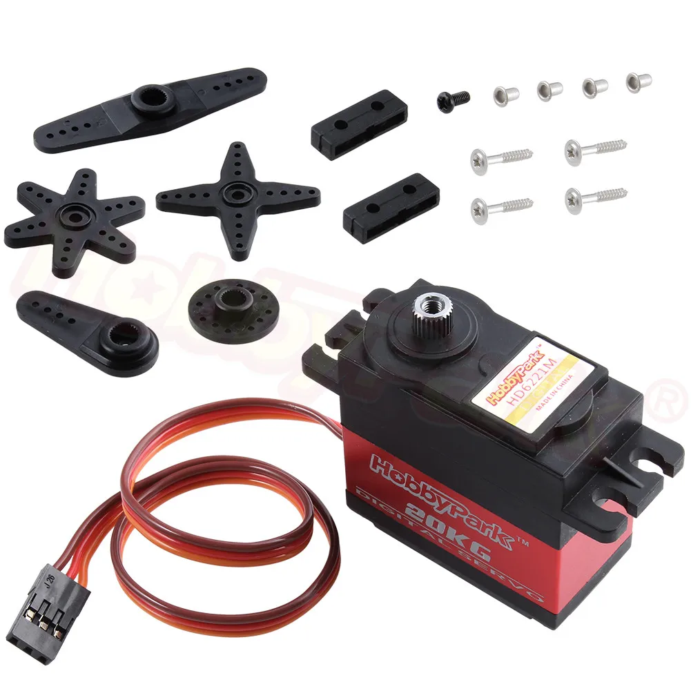 Цифровой Металлический редукторный двигатель с высоким крутящим моментом 20 кг