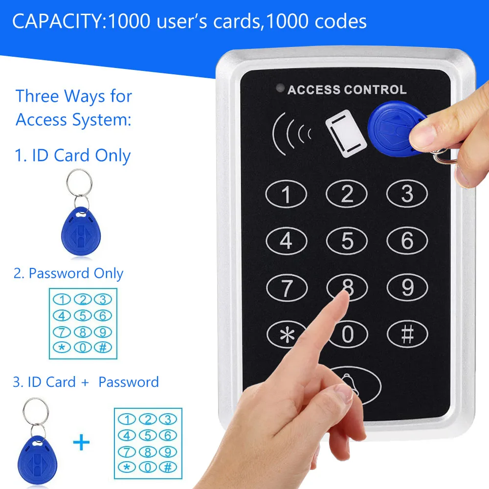 RFID Door Access Control System Kit Controller Keypad access + Power Supply Electric Magnetic Lock Bolt Strike Locks | Безопасность и