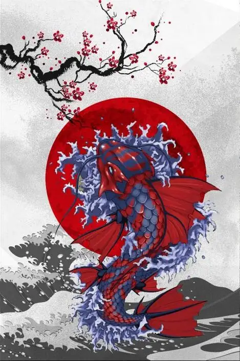 

Tattoo Fish Japan Art Silk Poster Print 24x36inch