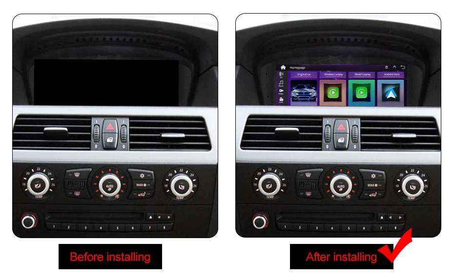 Автомобильный мультимедийный сенсорный экран 8 дюйма для BMW E60 E90 2003-2012 |