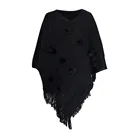 Пуловеры Feitong, пальто, женские зимние трикотажные рубашки, Кашемировое пончо, накидки, шаль, пуловеры, свитер, пальто