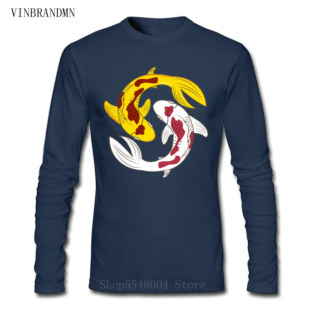 Футболка Geek Yin and Yang Koi Fish мужские топы качественная футболка хипстер Flyfish Топ