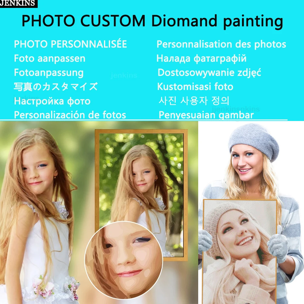 

Photo Custom Diomand Painting 5D Diy Picture of Rhinestones Diamond Embroidery Cross Stitch Home Wedding Decoration Unique Gift