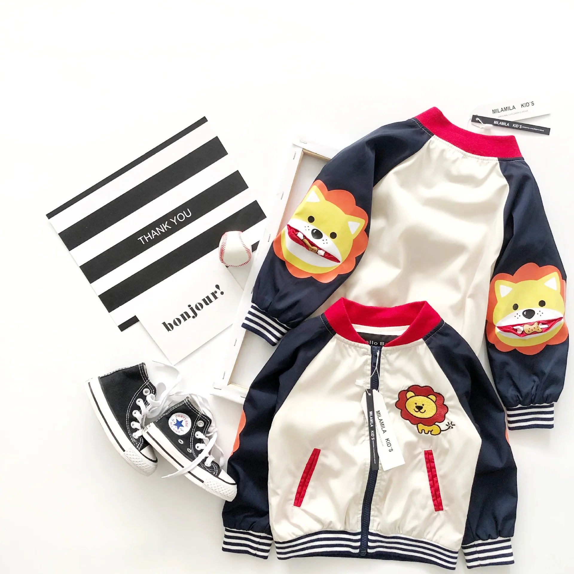 

Tonytaobaby Autumn and Winter New Kids Babies' Lovely Little Lion Thin Jacket Toddler Boy Jacket Girls Jackets