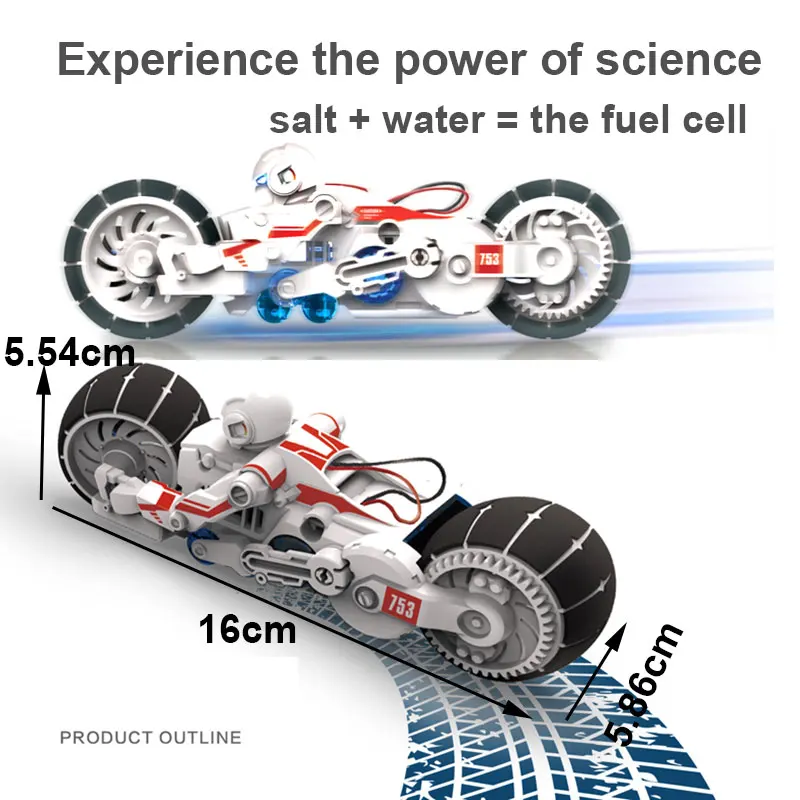 Детская мотоциклетная игрушка на батарейках с соленой водой|Радиоуправляемые