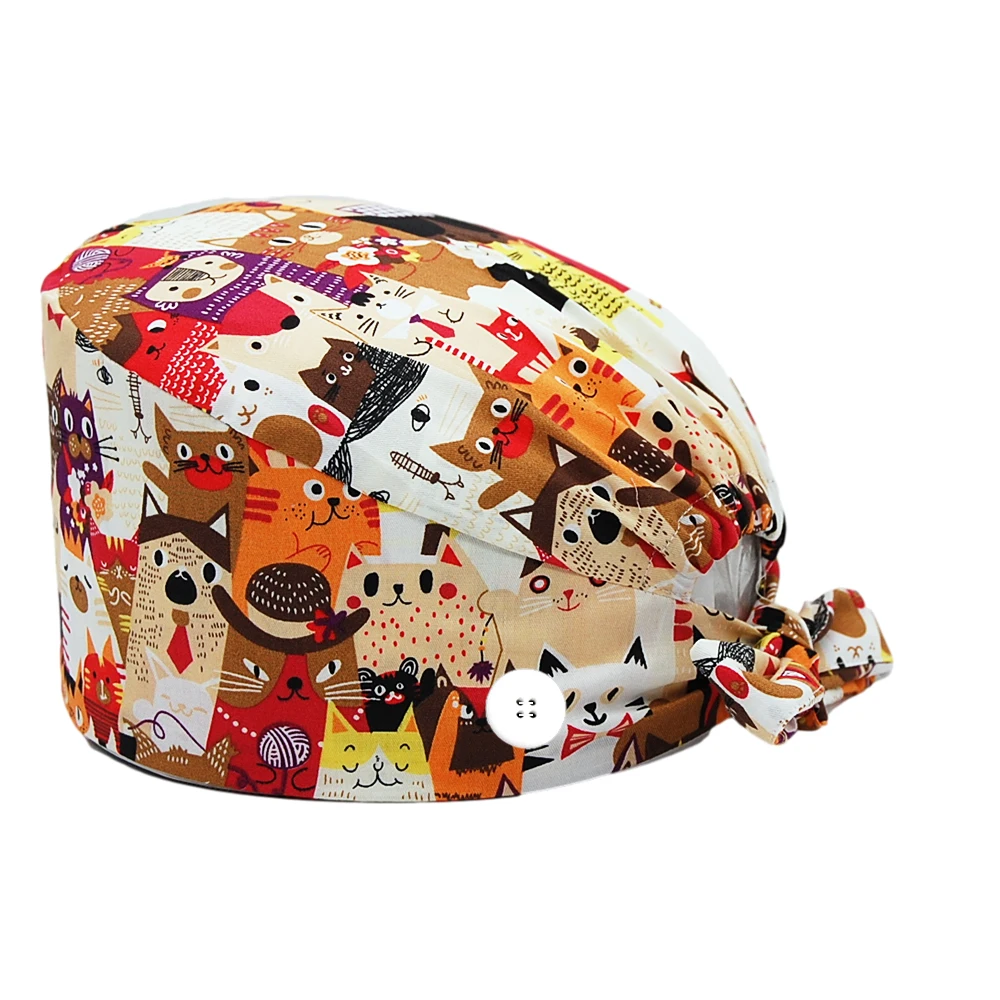 Хирургическая Кепка с аниме принтом шапка для ухода за спиной регулируемая s