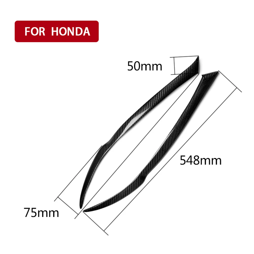 

Auto Headlights Eyelid Stickers Carbon Fibers for Honda Stream 2006-2008 Car Automobile Exterior Accessories