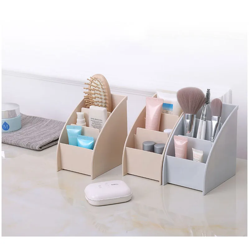 

Plastic Desktop Trapezoidal Partition Office Sundries Rack Cosmetics Storage Box