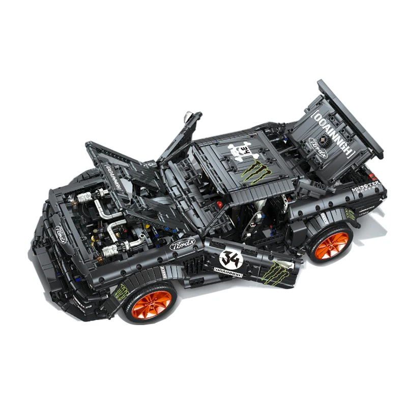 Новинка 1965 Ford Mustang Hoonicorn гоночный автомобиль техника MOC-22970 FIT 20102 строительные блоки кирпичи детские игрушки Рождество